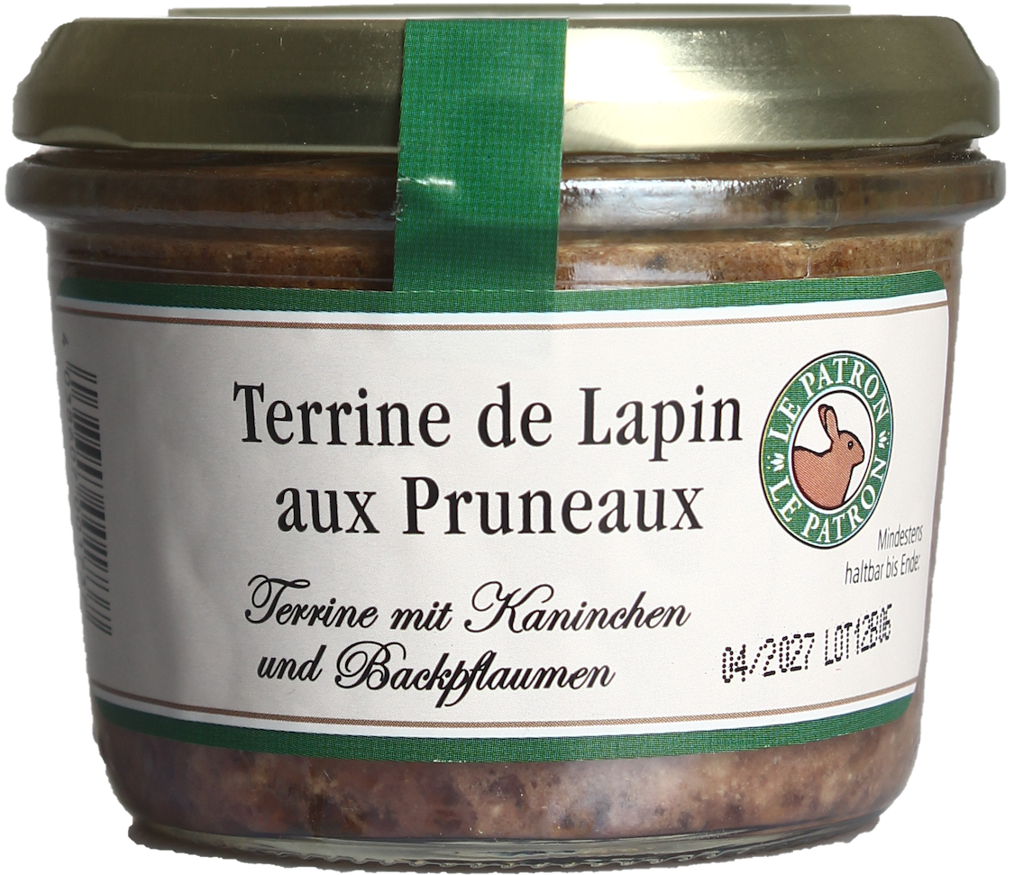 Terrine vom Kaninchen mit Backpflaumen