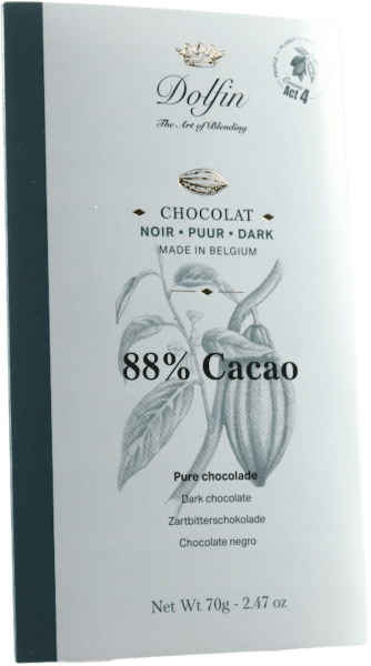 Dolfin Zartbitterschokolade 88 % Kakao