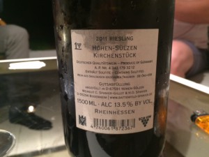 Battenfeld-Spanier_Hohen-Sülzen Kirchenstueck_Riesling_2011_ Magnum_Rheinhessen_Deutschland_1